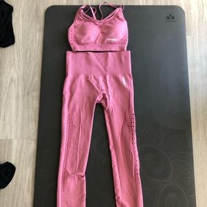 Pink Gym Shark set